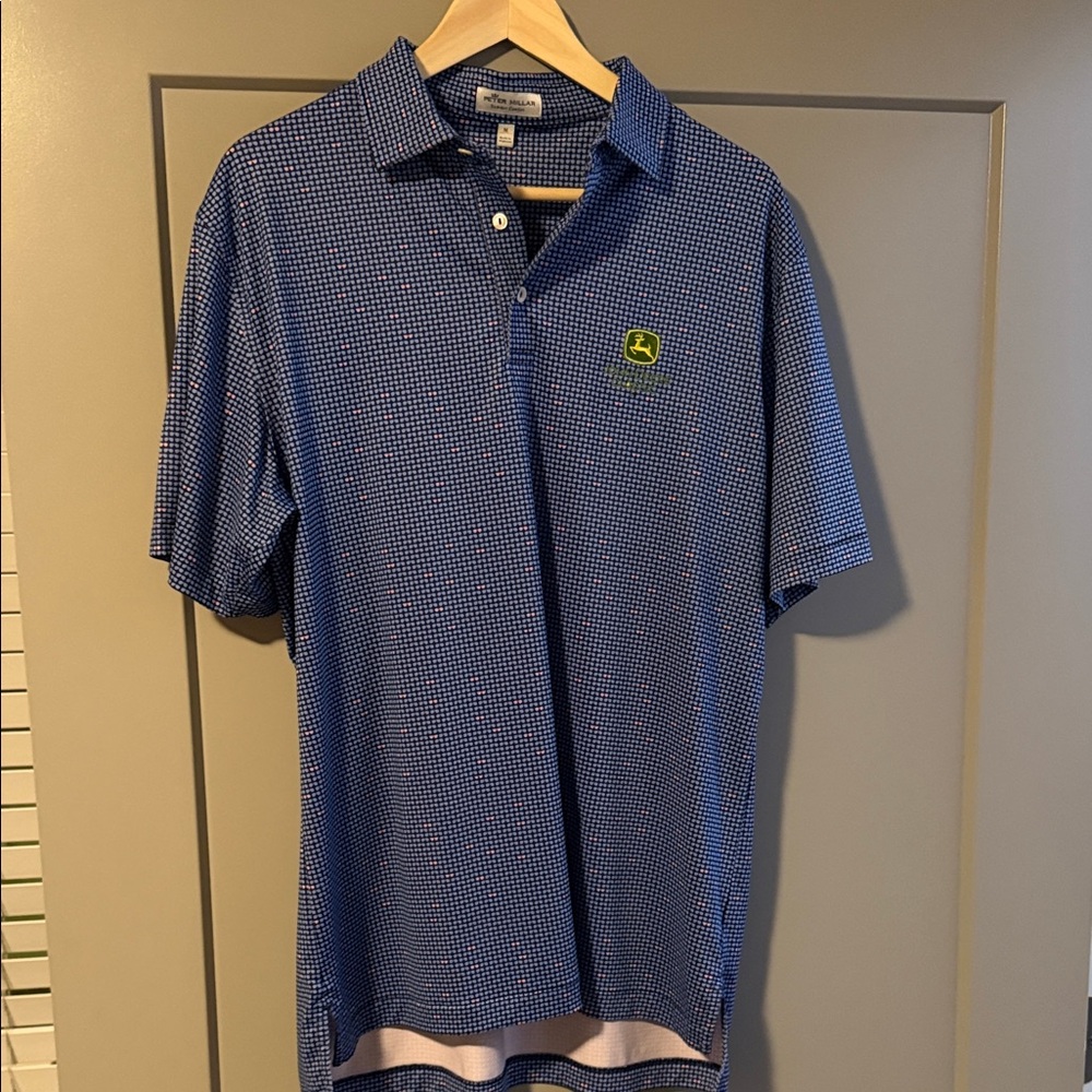 Peter Millar Blue Patterned Polo Shirt